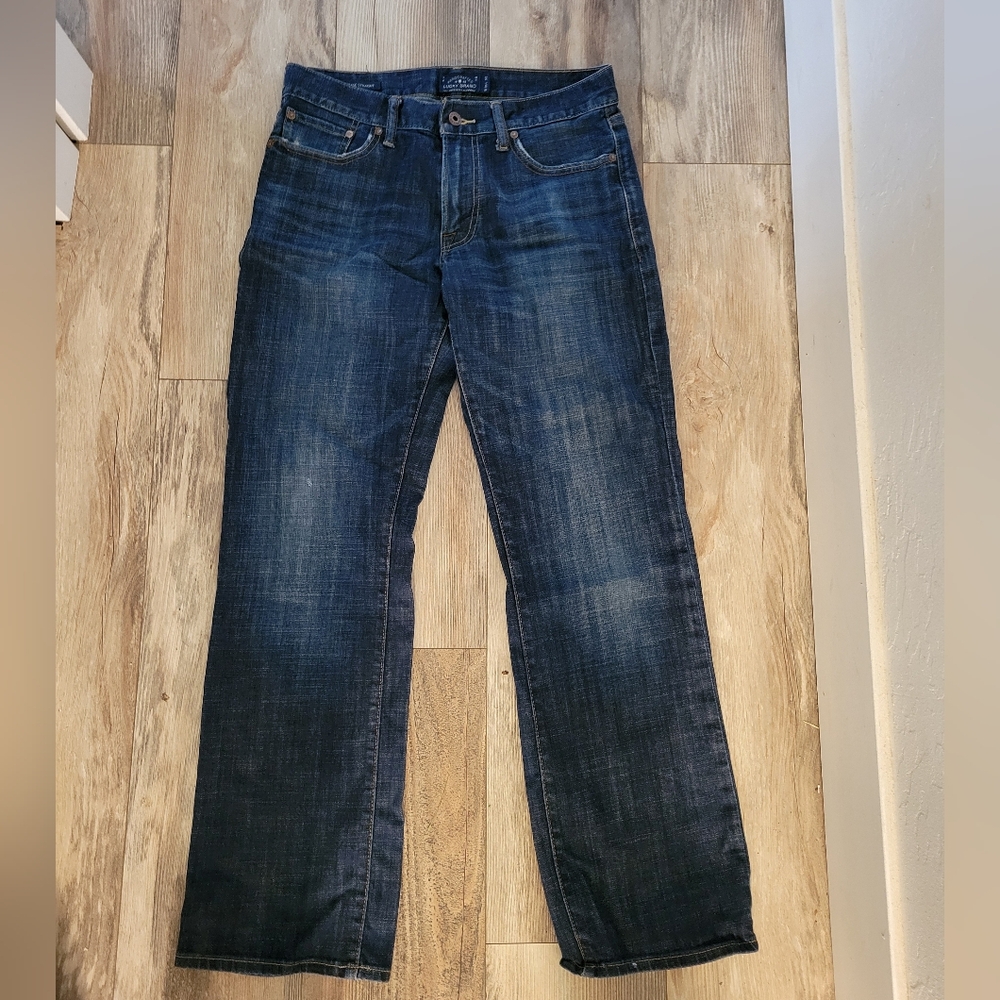 Lucky Brand Men's Dark Blue Straight Jeans